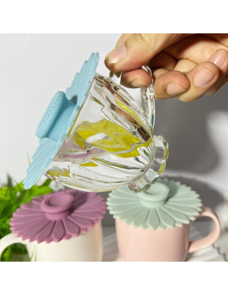 Cubiertas de Silicona MAQMAQQ para Tazas - Juego de 3 Multicolor