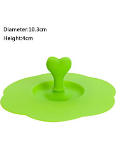 6 Tapas de Taza de Silicona AKOAK con Soporte para Cuchara 2