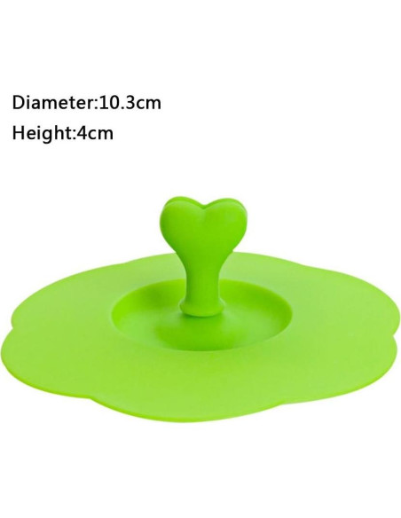 6 Tapas de Taza de Silicona AKOAK con Soporte para Cuchara