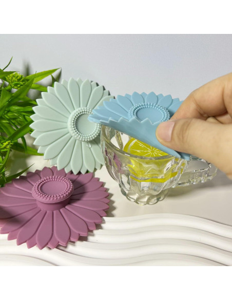 Cubiertas de Silicona MAQMAQQ para Tazas - Juego de 3 Multicolor