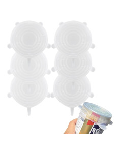 Paquete de 6 Tapas de Silicona MOCETY para Limpiadores en Polvo