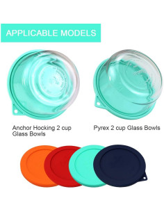 Tapa de Silicona Redonda SOPHICO 2 Tazas Azul Marino-Menta 2