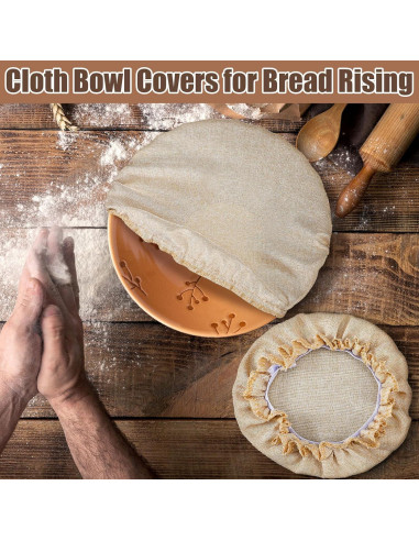 Cubiertas de Tazón Reutilizables Patelai 10 Pcs 5 Tamaños Beige