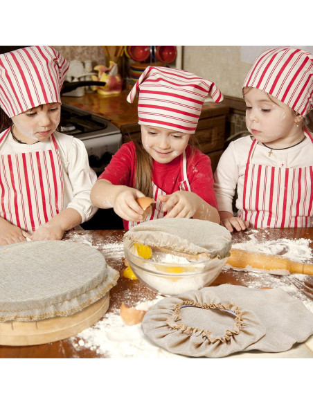 Cubiertas de Tazón Reutilizables Patelai 10 Pcs 5 Tamaños Beige