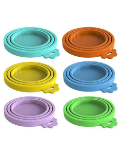 Tapas de Latas de Silicona WANBAO 6 Pcs para Mascotas
