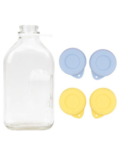 Paquete de 4 Tapas de Silicona Purekra 48mm para Botellas