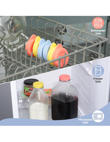 Paquete de 4 Tapas de Silicona Purekra 48mm para Botellas