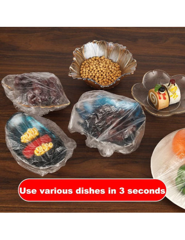 Bolsas de Conservación Reutilizables Oprtuisi 100 Pcs Elásticas