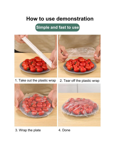 Bolsas de Conservación Reutilizables Oprtuisi 100 Pcs Elásticas