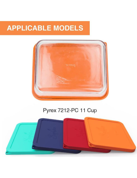 Cubiertas de Silicona Rectangulares 11 Tazas SOPHICO Naranja 2 Pack