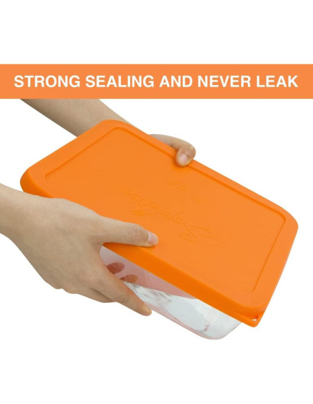 Cubiertas de Silicona Rectangulares 11 Tazas SOPHICO Naranja 2 Pack