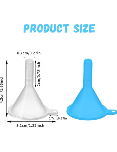 9 Embudos de Plástico Mini Ptwola para Llenar Botellas Pequeñas 2
