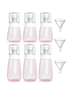 Paquete de 6 Botellas de Spray Rellenables uadbau 60ml Rosa