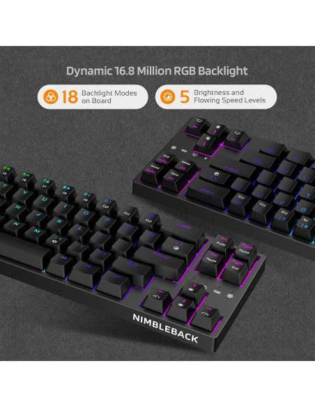 Teclado Mecánico LTC NB681 65% RGB Intercambiable Azul Teclado Mecánico LTC NB681 65% RGB Intercambiable Azul