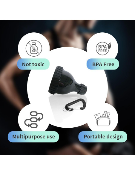 Contenedor de Polvo de Proteína PEHADU 2 Pack con Embudo