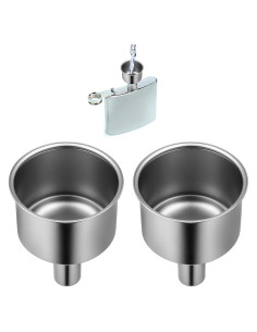 Juego de 2 Embudos de Acero Inoxidable 304 para Cocina 5 cm