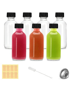 Botellas de vidrio 60ml LANBEAUTIFY - Paquete de 7 con embudos