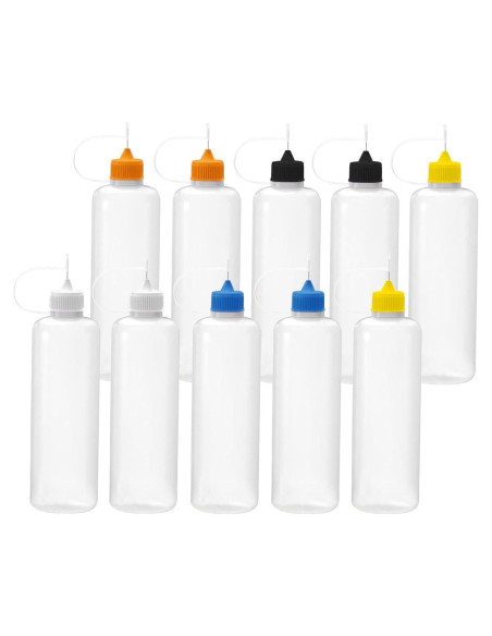 Goiio 10 Botellas Aplicador 120 ml Punta Precisión Multicolor