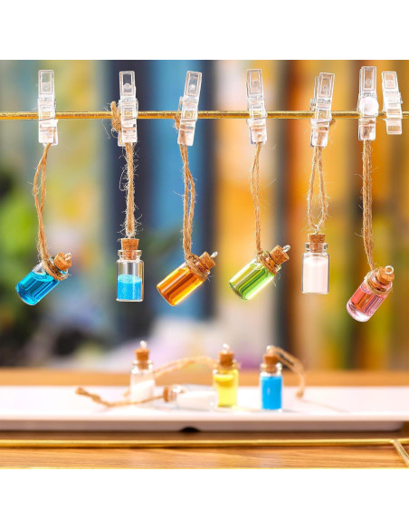 Yungyan 50 Mini Botellas de Vidrio con Corcho 1ml para DIY