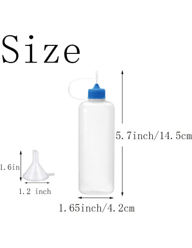 Goiio 10 Botellas Aplicador 120 ml Punta Precisión Multicolor