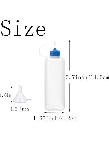 Goiio 10 Botellas Aplicador 120 ml Punta Precisión Multicolor