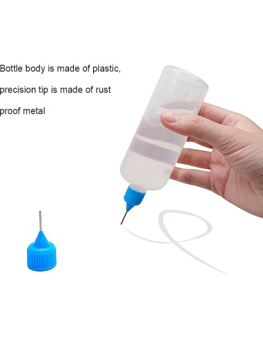 Goiio 10 Botellas Aplicador 120 ml Punta Precisión Multicolor