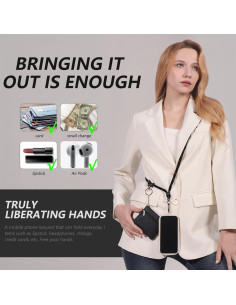 Correa para Teléfono Clip and Go con Bolsa Negra Ajustable 2