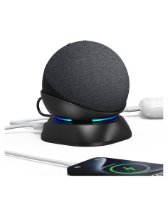 Soporte de Carga HomeMount para Auriculares y Echo Dot Negro