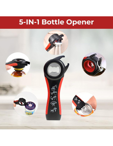 Abridor de frascos 5 en 1 Amroicus para manos débiles