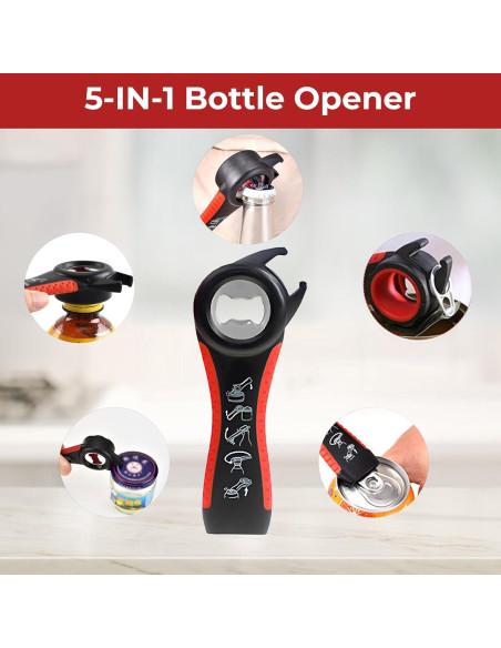 Abridor de frascos 5 en 1 Amroicus para manos débiles