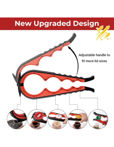 Abridor de frascos 5 en 1 Amroicus para manos débiles