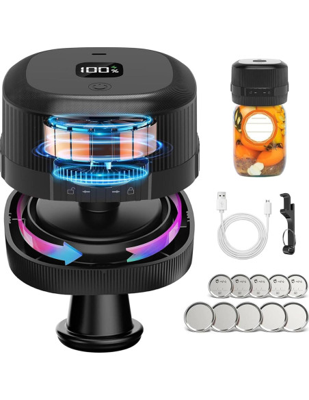 Sellador al Vacío Eléctrico Yoobao ZK-01 para Tarros Mason Sellador al Vacío Eléctrico Yoobao ZK-01 para Tarros Mason