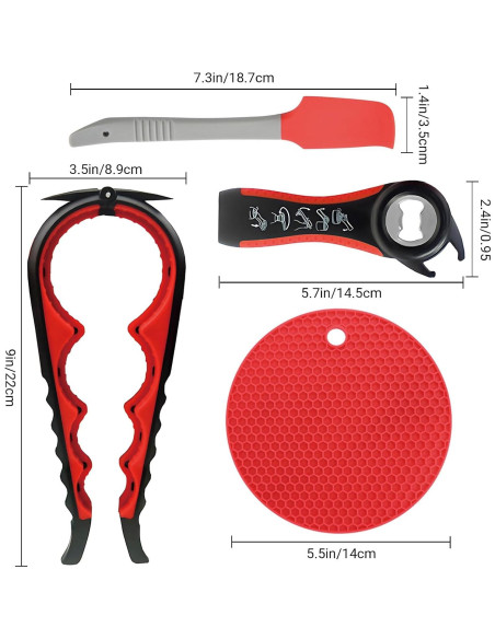 Abridor de frascos 5 en 1 Amroicus para manos débiles