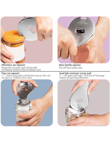 Abrebotellas Uinxan Acero Inoxidable 304 para Manos Débiles