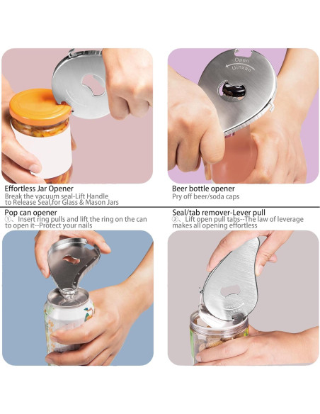 Abrebotellas Uinxan Acero Inoxidable 304 para Manos Débiles