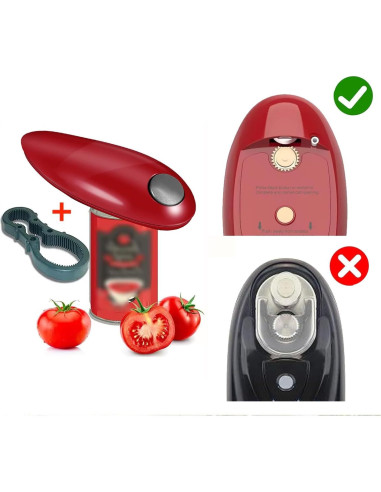 Abrelatas Eléctrico One Touch Genérico - Automático, Rojo