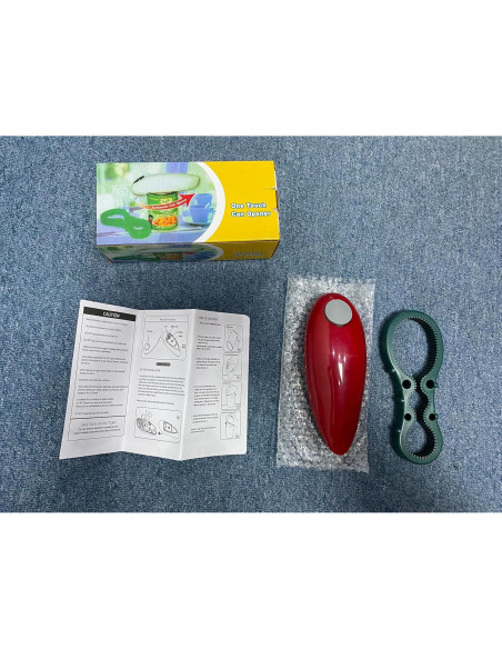 Abrelatas Eléctrico One Touch Genérico - Automático, Rojo