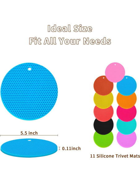 11 Almohadillas Antideslizantes de Silicona Genérico para Abrir Frascos