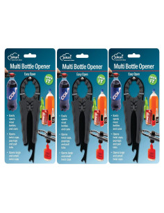 Abrebotellas Multifuncional Jokari - Paquete de 3 - Ergonómico