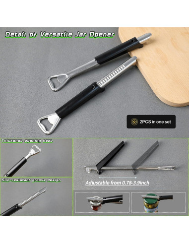 Abre Frascos Ajustable Orangaroos 2 en 1 con Almohadilla