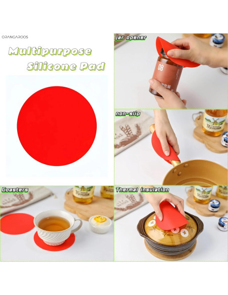 Abre Frascos Ajustable Orangaroos 2 en 1 con Almohadilla