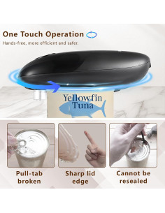 Abrelatas Eléctrico Automático Zhuhai KGQ-1B con Bisel de Seguridad 2