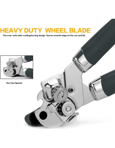 Abrelatas Manual 3 en 1 ELIRIVAWET Acero Inoxidable Gris