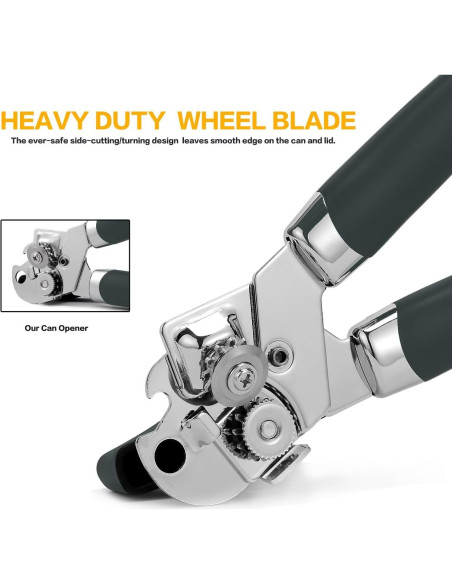 Abrelatas Manual 3 en 1 ELIRIVAWET Acero Inoxidable Gris