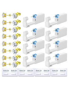 Kit de Perforación de Orejas Novopiercing 24 Piezas Dorado
