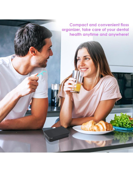 Estuche de Palillos de Hilo Dental Gerkia 2Pack Reutilizable