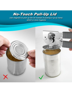 Abrelatas Manual ISZW de Acero Inoxidable 2 Piezas 2