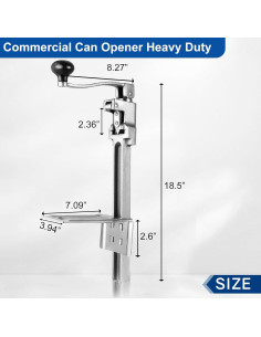 Abrelatas Comercial Lonsge Acero Inoxidable 28 cm Manual 2