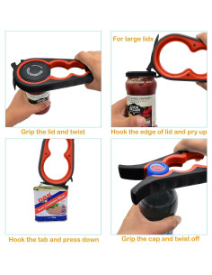 Abridor de Tarros Multifuncional Otstar para Manos Débiles 2