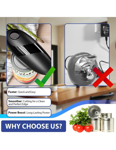 Abrelatas Eléctrico Automático BW Wealthy - Ideal para Personas Mayores